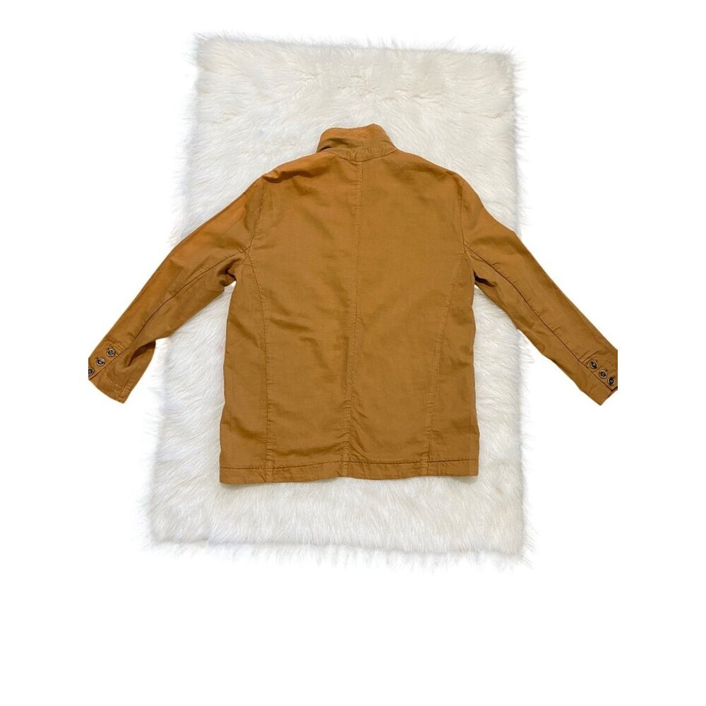 Free People Tan Brown Linen Cotton Oversized Blazer Jacket X-Small Preppy - Picture 10 of 15